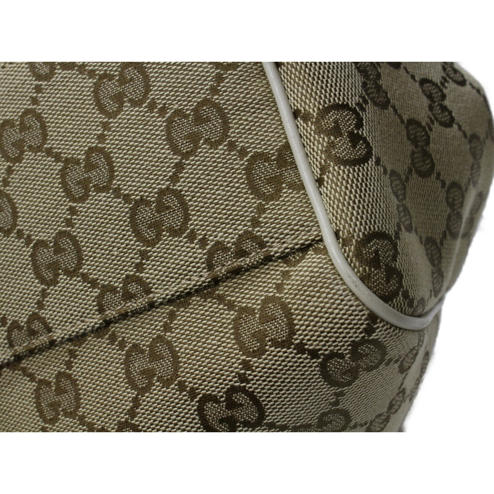 Gucci Tote Bag GG Beige Canvas White Tan - Picture 7 of 7